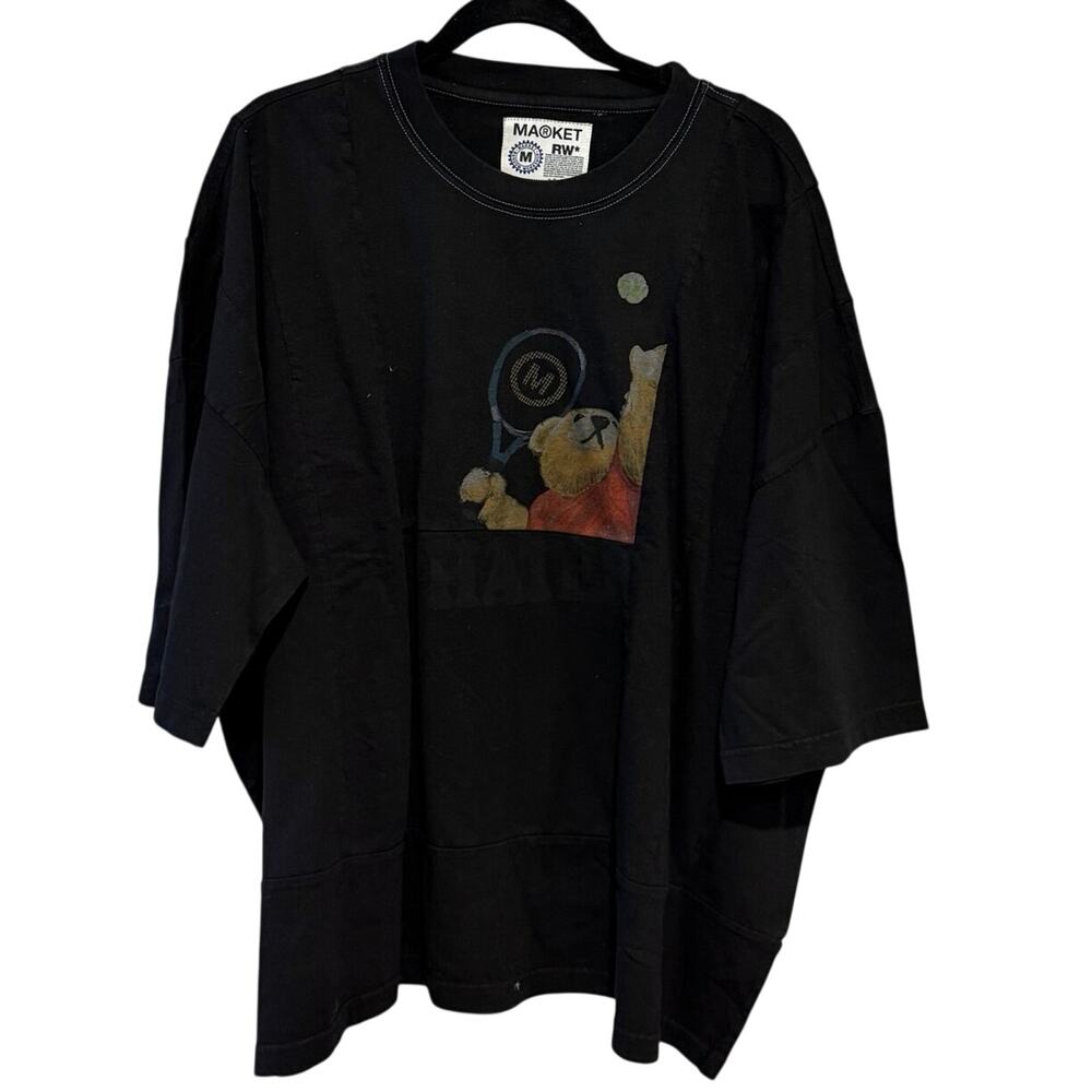 Market Men’s XXL Streetwear Graphic Tee Bear Tennis